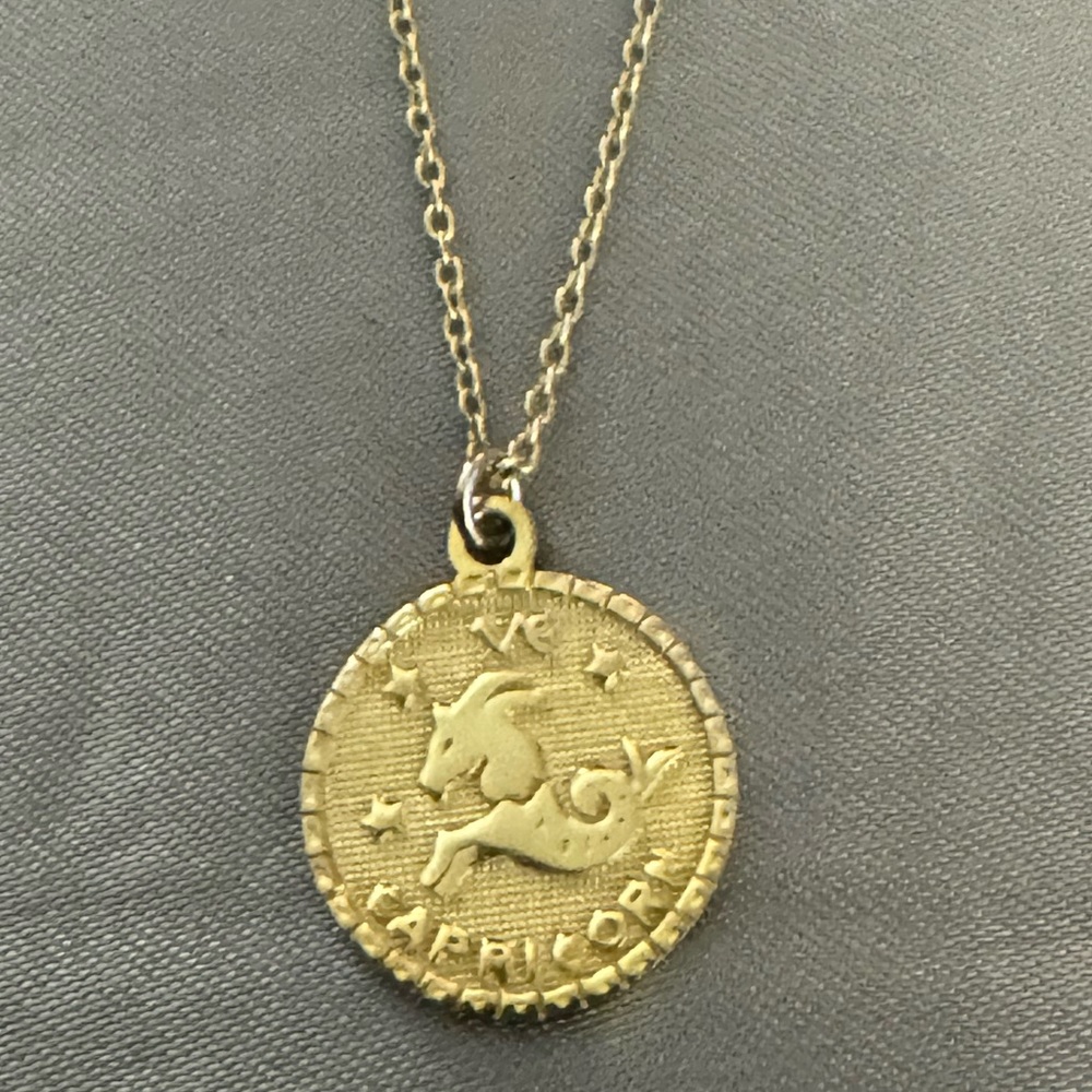 Capricorn Gold Plated Necklace